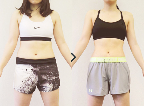 3ヶ月のトレーニングで8.7キロ痩せた女性の場合