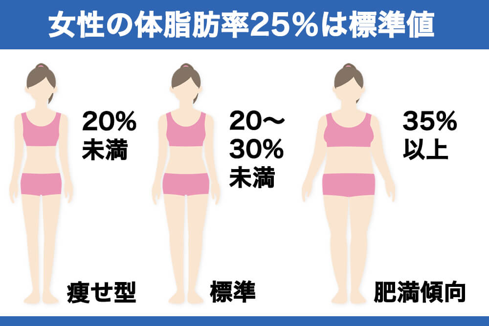 体脂肪率25パーセントの女性は肥満？標準？