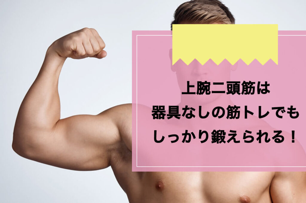 上腕二頭筋は器具なしの筋トレでもしっかり鍛えられる!