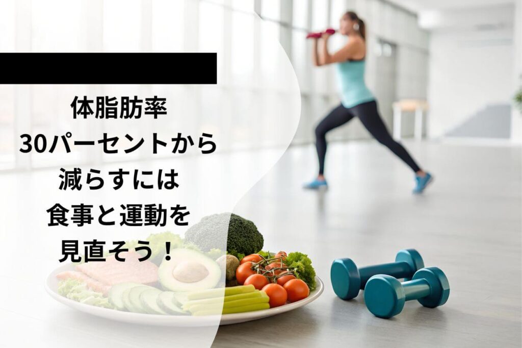 体脂肪率30パーセントから減らすには食事と運動を見直そう！