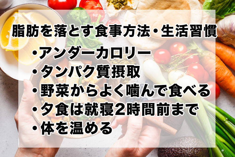 脂肪を落とす食事方法・生活習慣