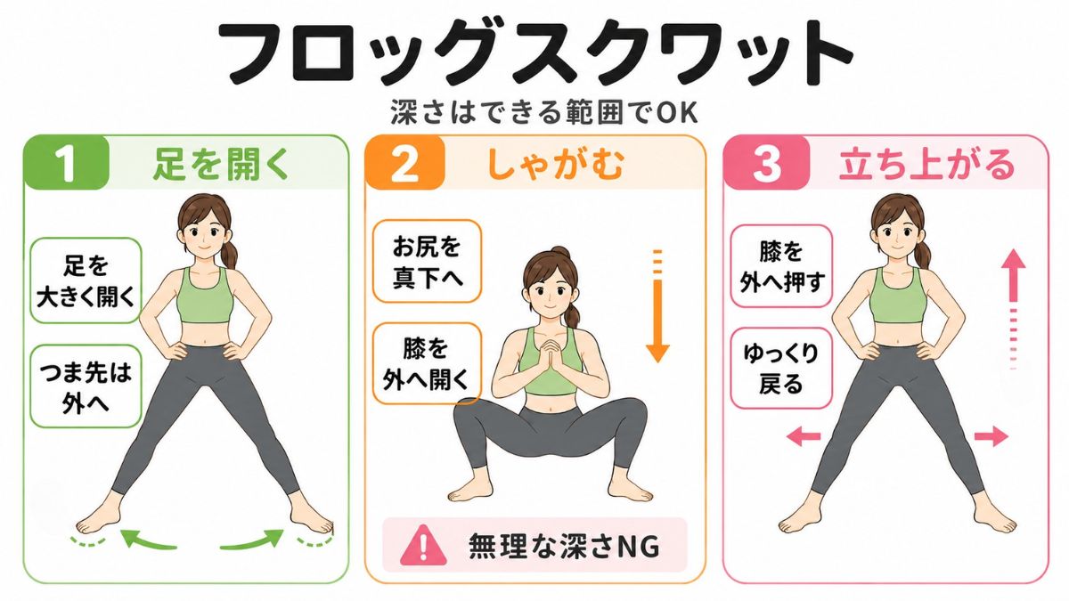 ブロックスクワットのやり方