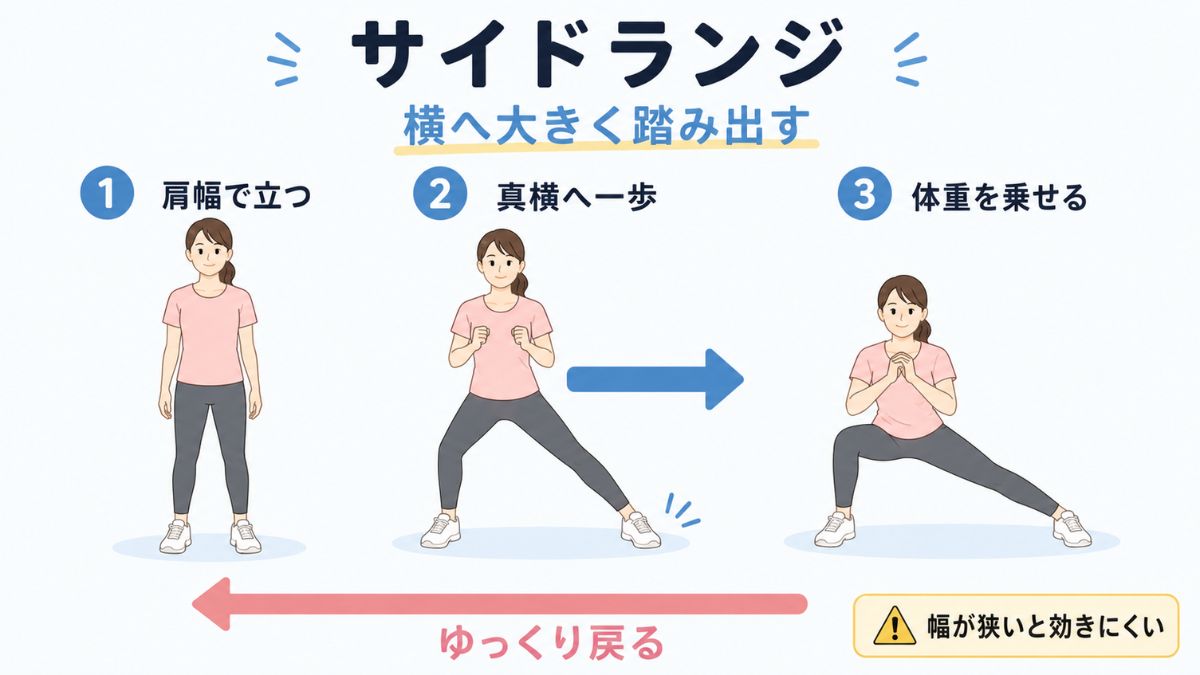 サイドランジのやり方