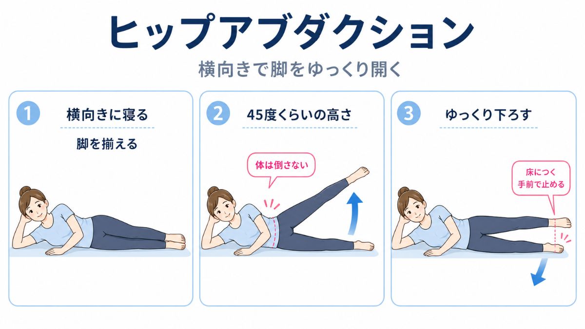 ヒップアブダクションのやり方