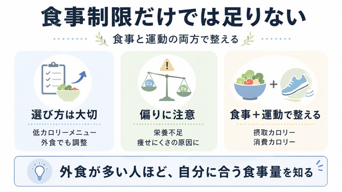 ダイエットは食事制限だけでは足りない