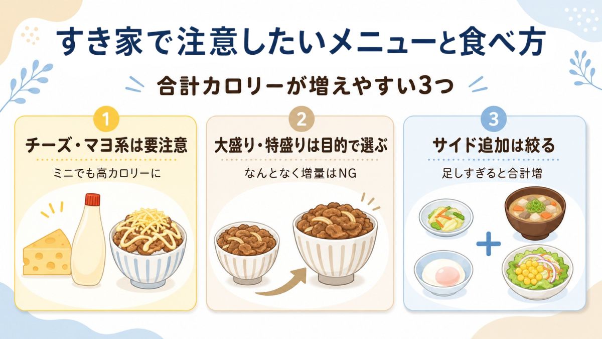 すき家で注意したいメニューと食べ方